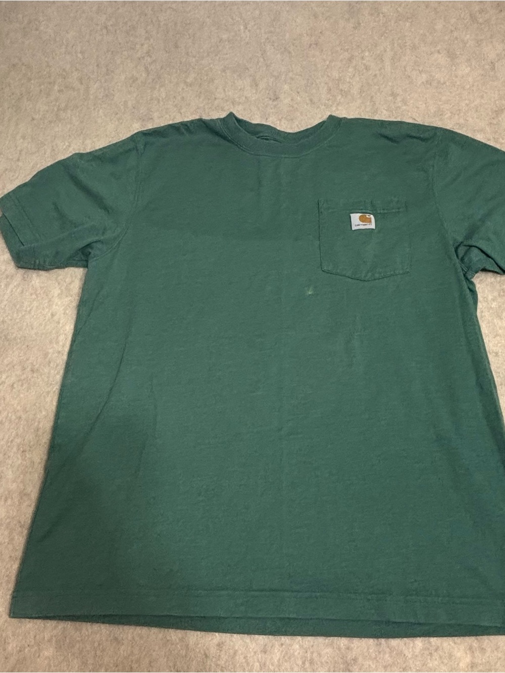 Carhartt Green Pocket Short-Sleeve T-Shirt Medium Loose Fit